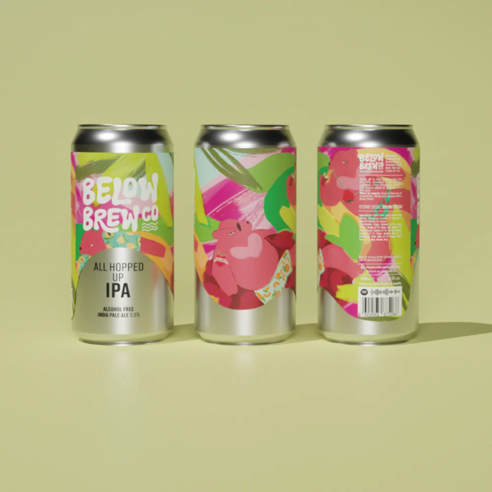 Below Brew Co All Hopped Up - Non Alcoholic IPA - Image 2