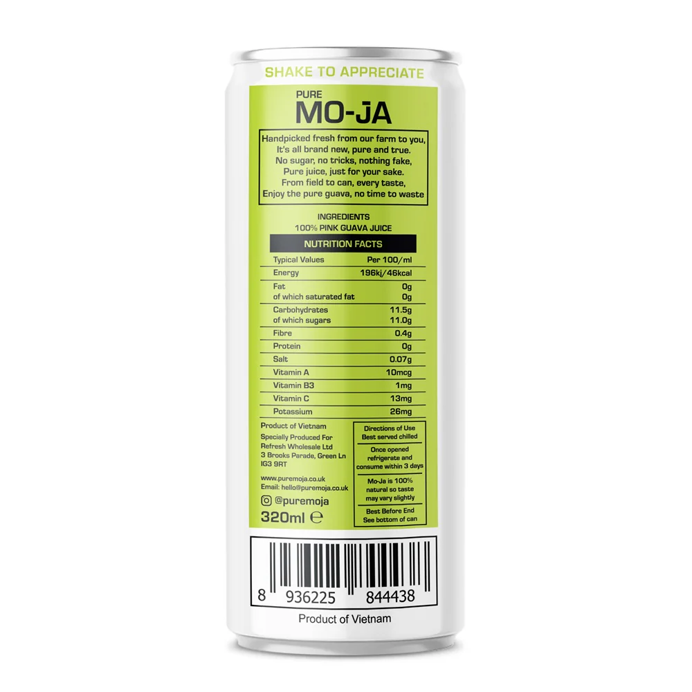 Pure Mo-Ja Pink Guava Juice – 100% Pure Pink Guava Juice (320 ml) - Image 3